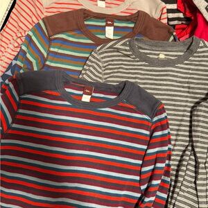 Tea Collection Boys' Red & Blue Striped Long Sleeve Tee